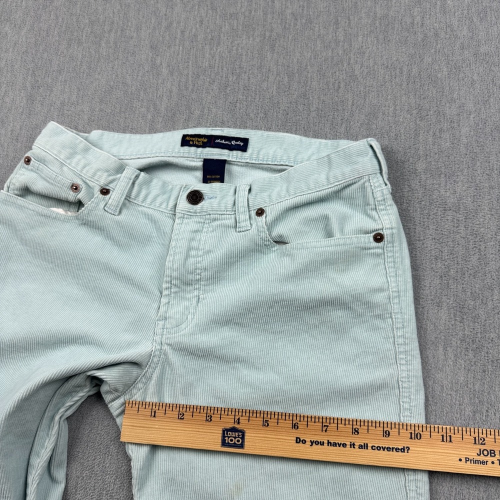 Abercrombie & Fitch‎ Pants Womens 6 Fits 29x31 Blue Corduroy Bootcut Flared Y2k - Picture 7 of 13